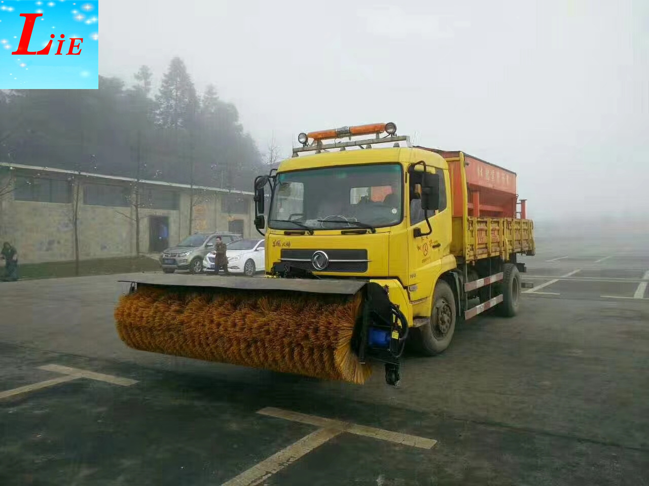 Truck angle sweeper